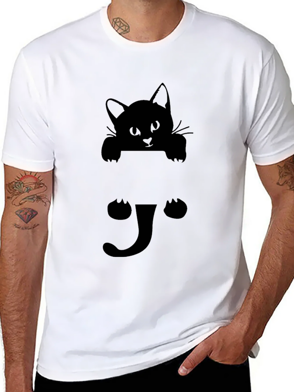 Black Cat Peek-a-Boo Graphic Tee product image 6