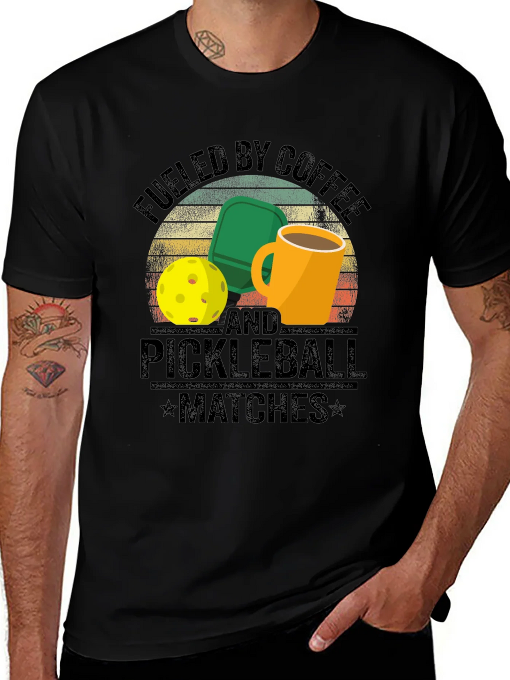 Fueled by Coffee and Pickleball T-Shirt product image 1