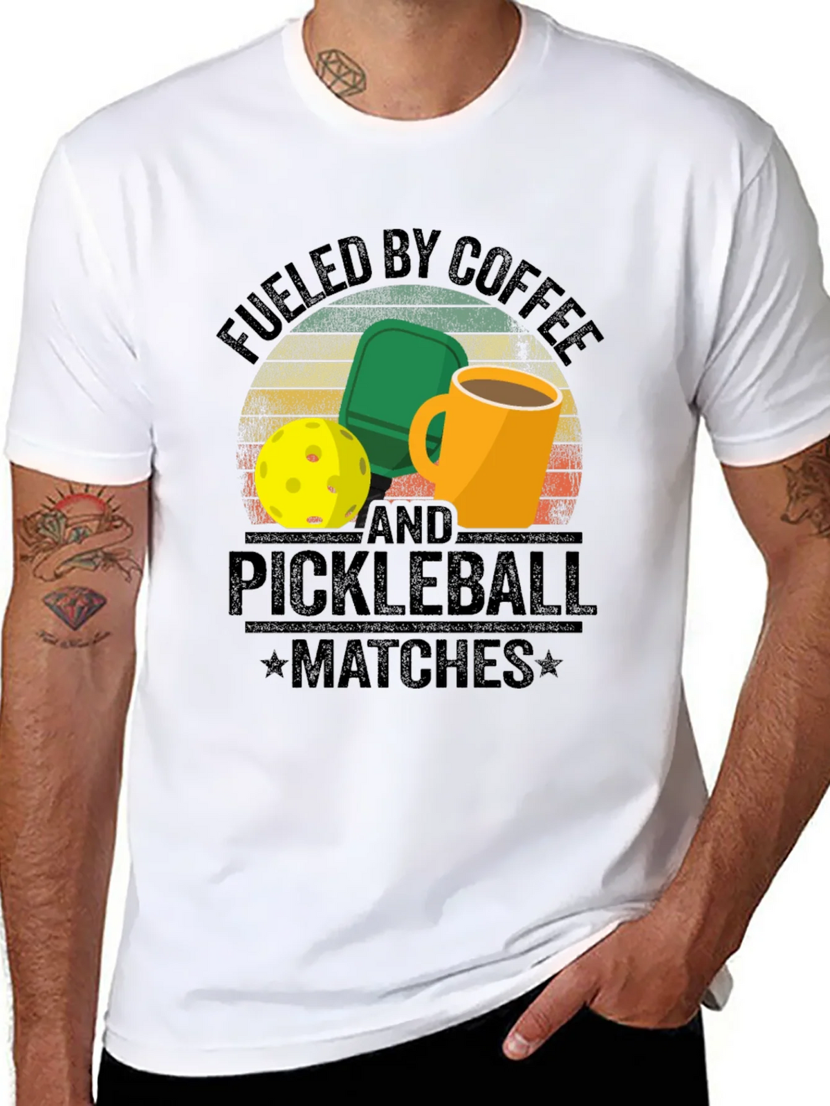 Fueled by Coffee and Pickleball T-Shirt product image 7