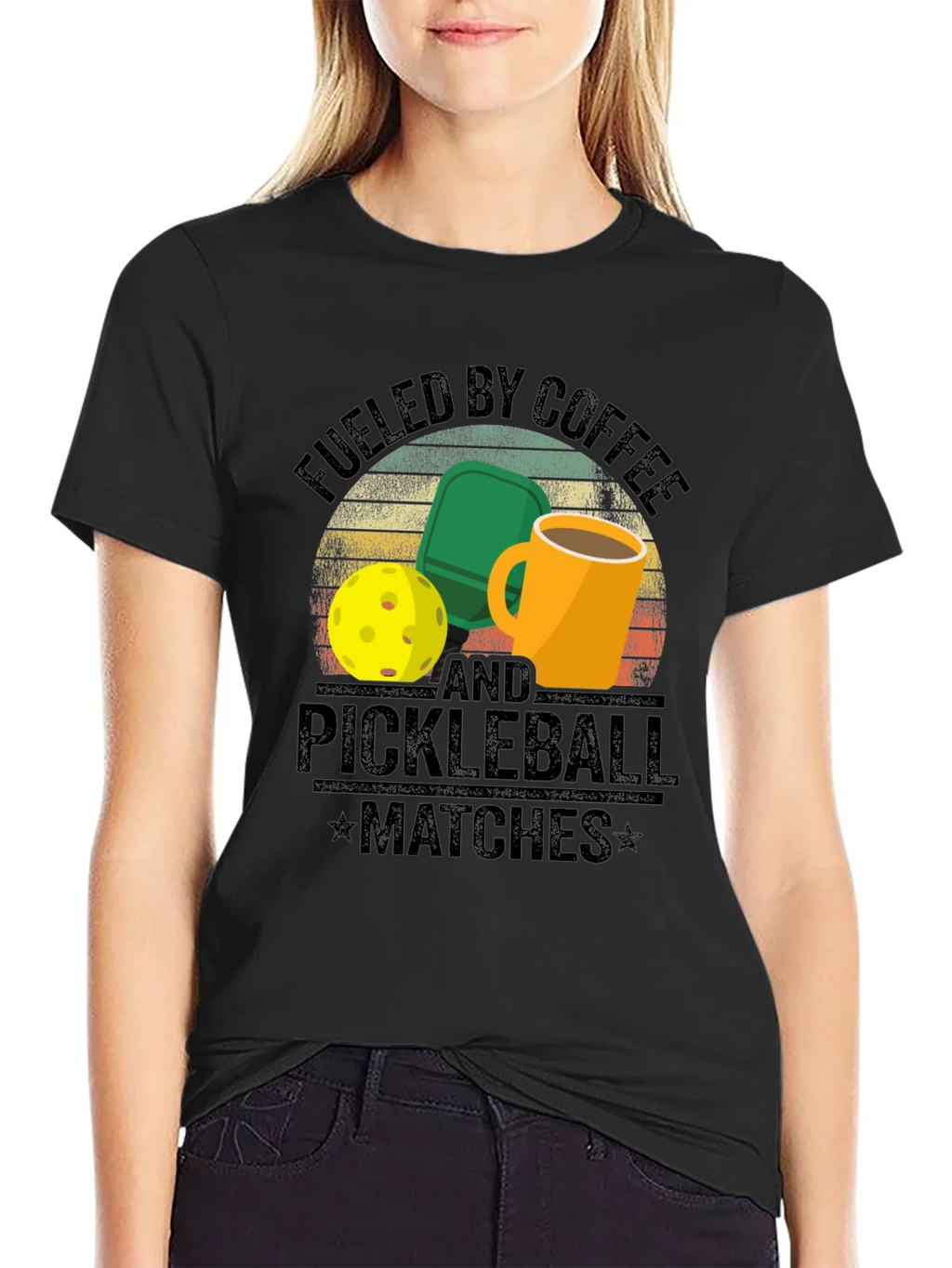 Fueled by Coffee and Pickleball T-Shirt product image 2