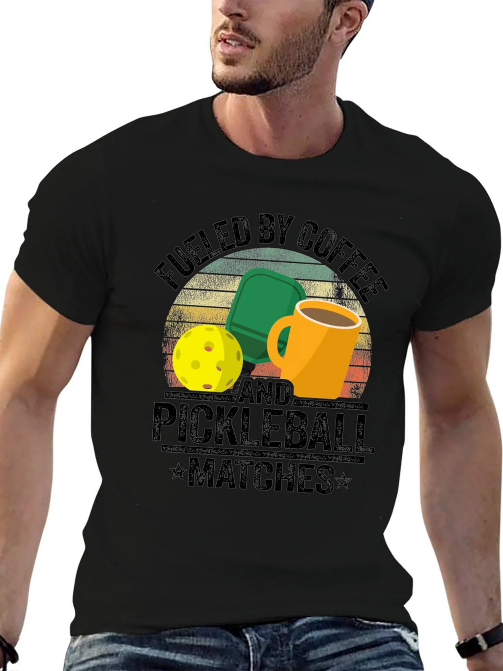 Fueled by Coffee and Pickleball T-Shirt product image 6