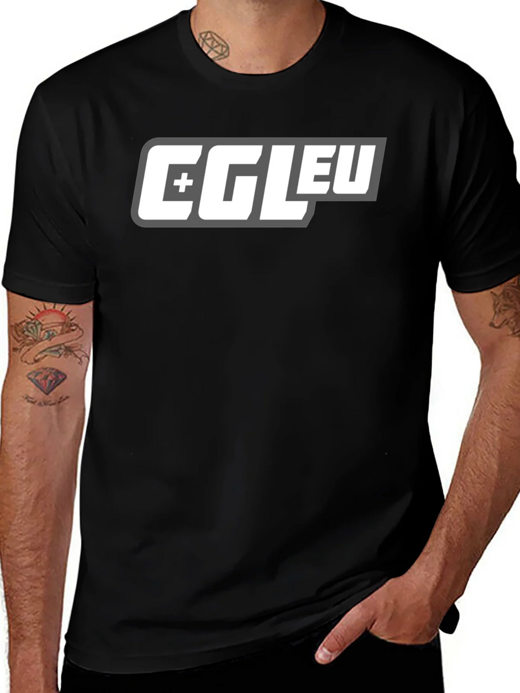 CGLEU Graphic Print Black T-Shirt product image 1