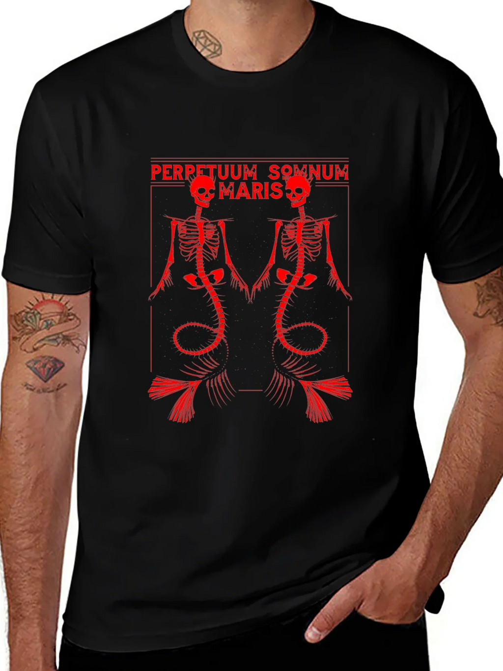 Perpetuum Somnum Maris Skeleton Graphic Tee product image 1