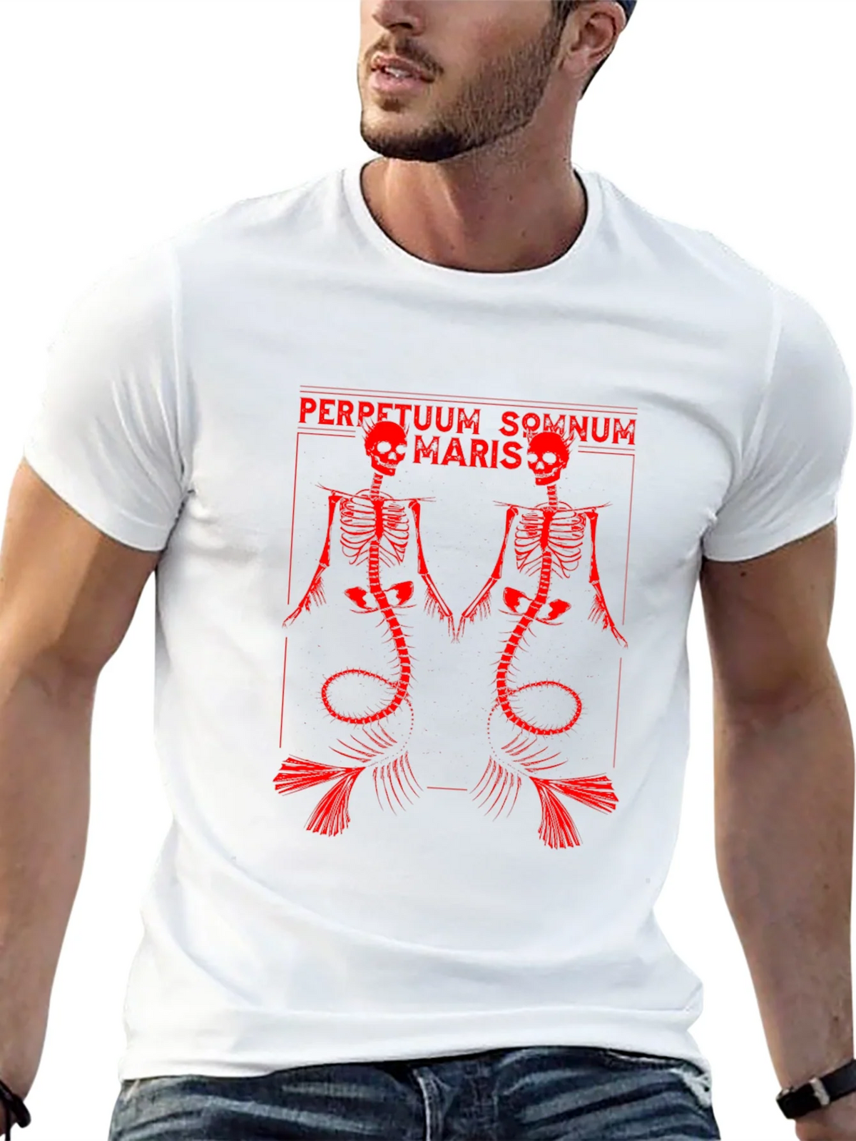 Perpetuum Somnum Maris Skeleton Graphic Tee product image 7