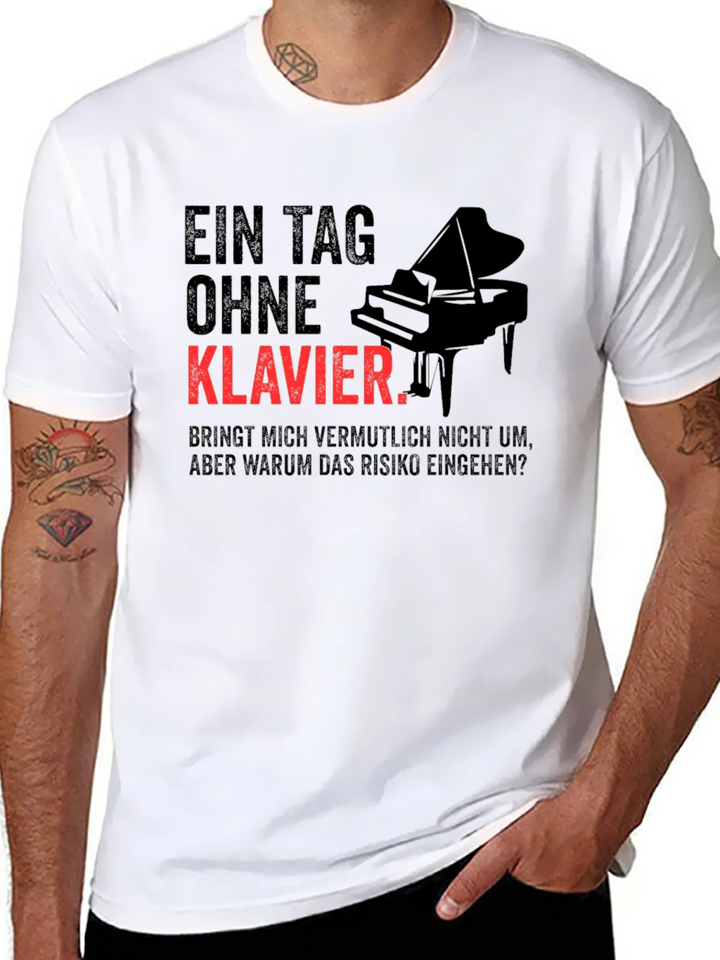 Ein Tag Ohne Klavier T-Shirt - Piano Lover Tee product image 3