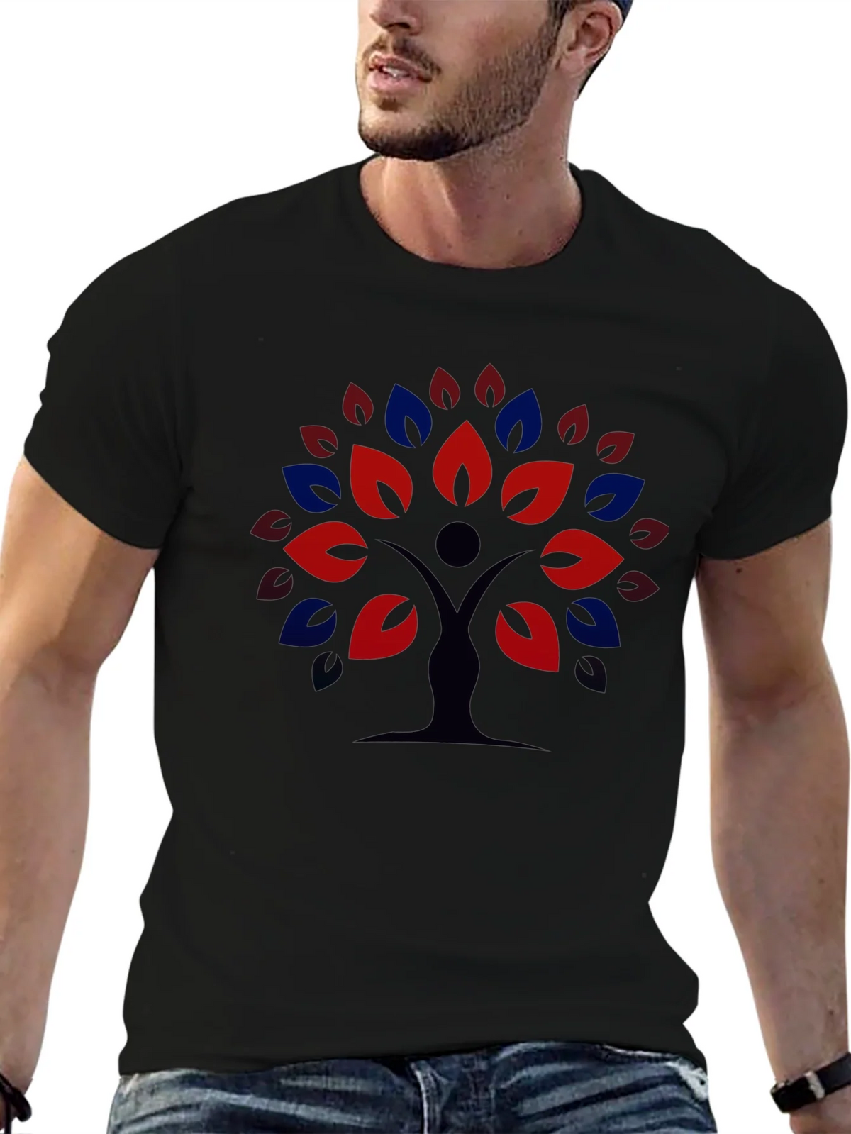 Nature Tree Graphic Tee - Black Unisex T-Shirt product image 5