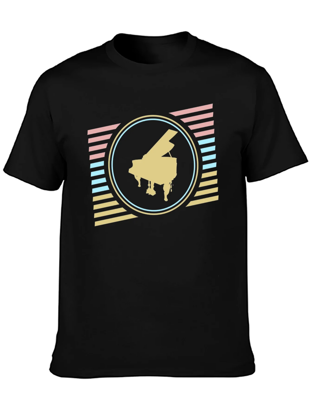Retro Piano T-Shirt - Vintage Musical Style product image 3