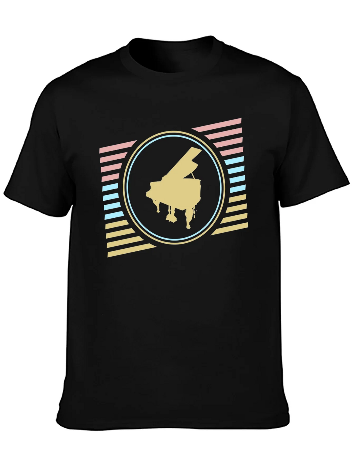 Retro Piano T-Shirt - Vintage Musical Style product image 3