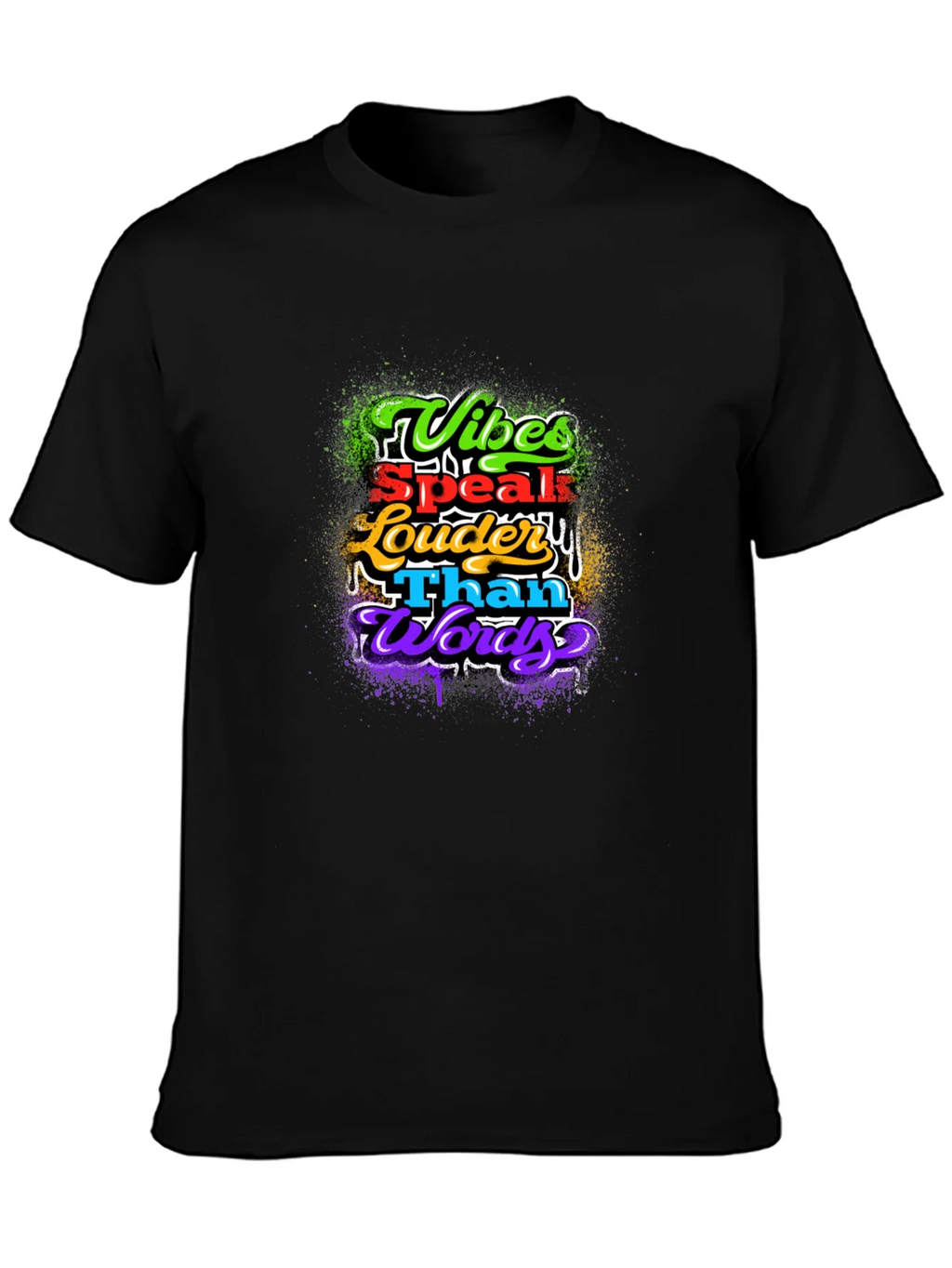 Vibes Speak Louder Than Words Graphic T-Shirt product image 3