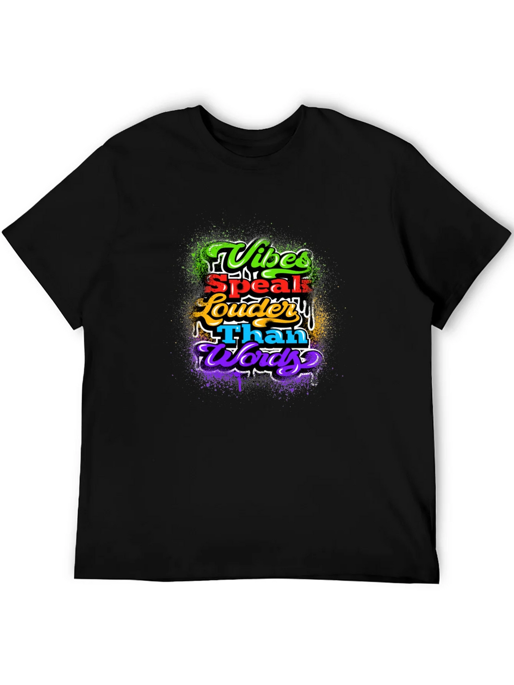 Vibes Speak Louder Than Words Graphic T-Shirt product image 5