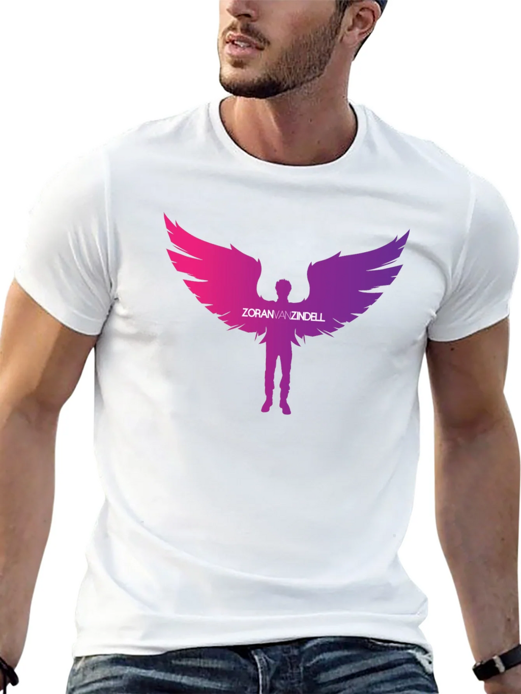 Zoran Vanzindell Angel Wings Black T-Shirt product image 4