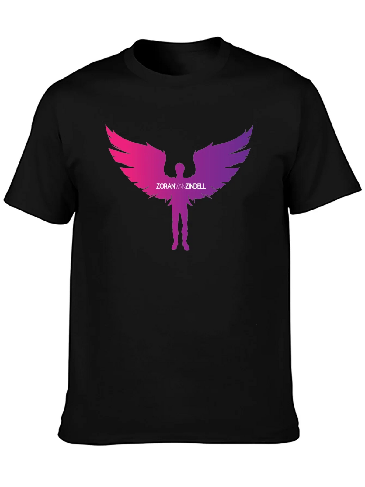 Zoran Vanzindell Angel Wings Black T-Shirt product image 1