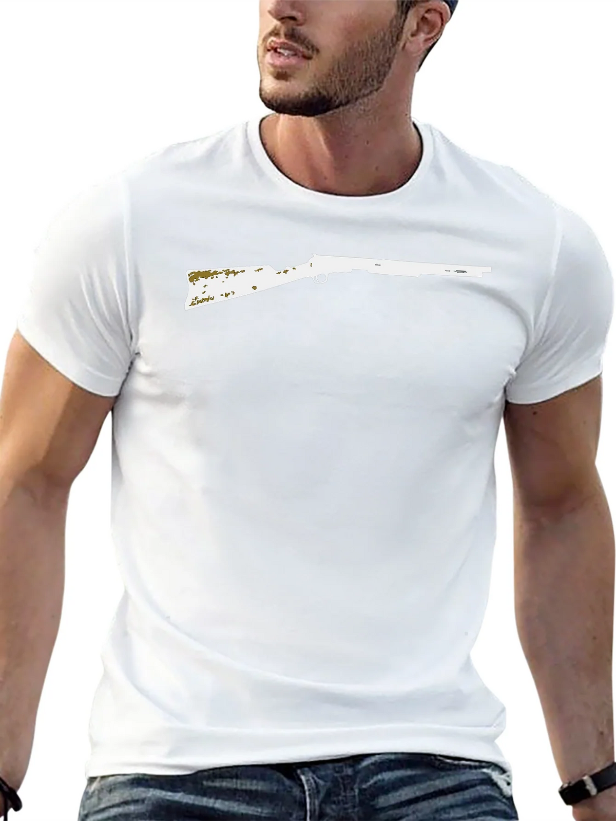 Rifle Graphic Tee - Black Crew Neck product image 7