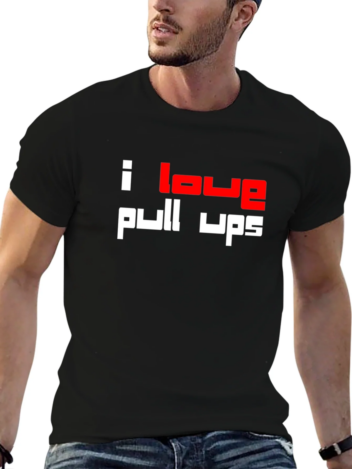 I Love Pull Ups Black T-Shirt - Workout Motivation product image 6