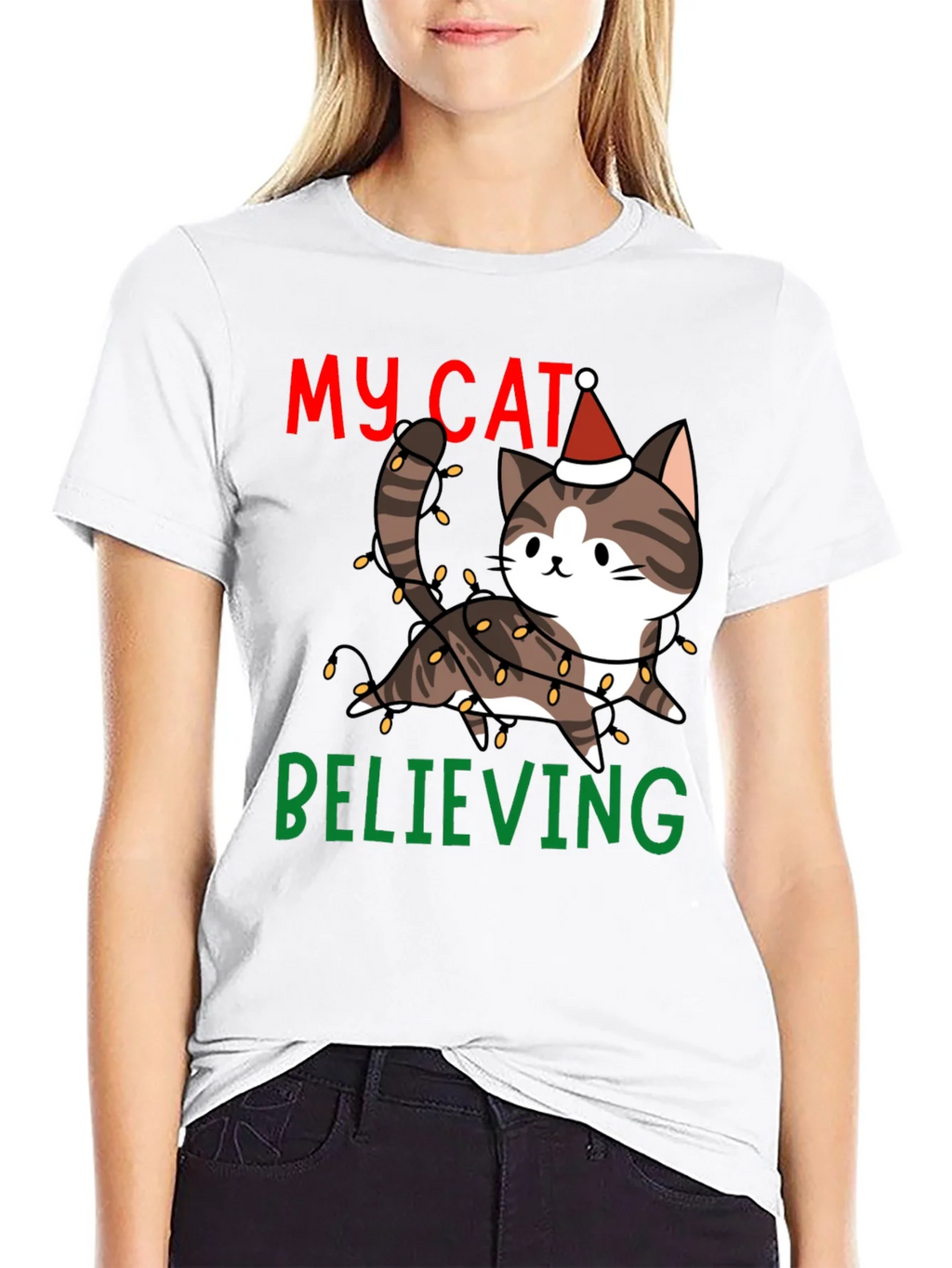 My Cat Believing Christmas T-Shirt