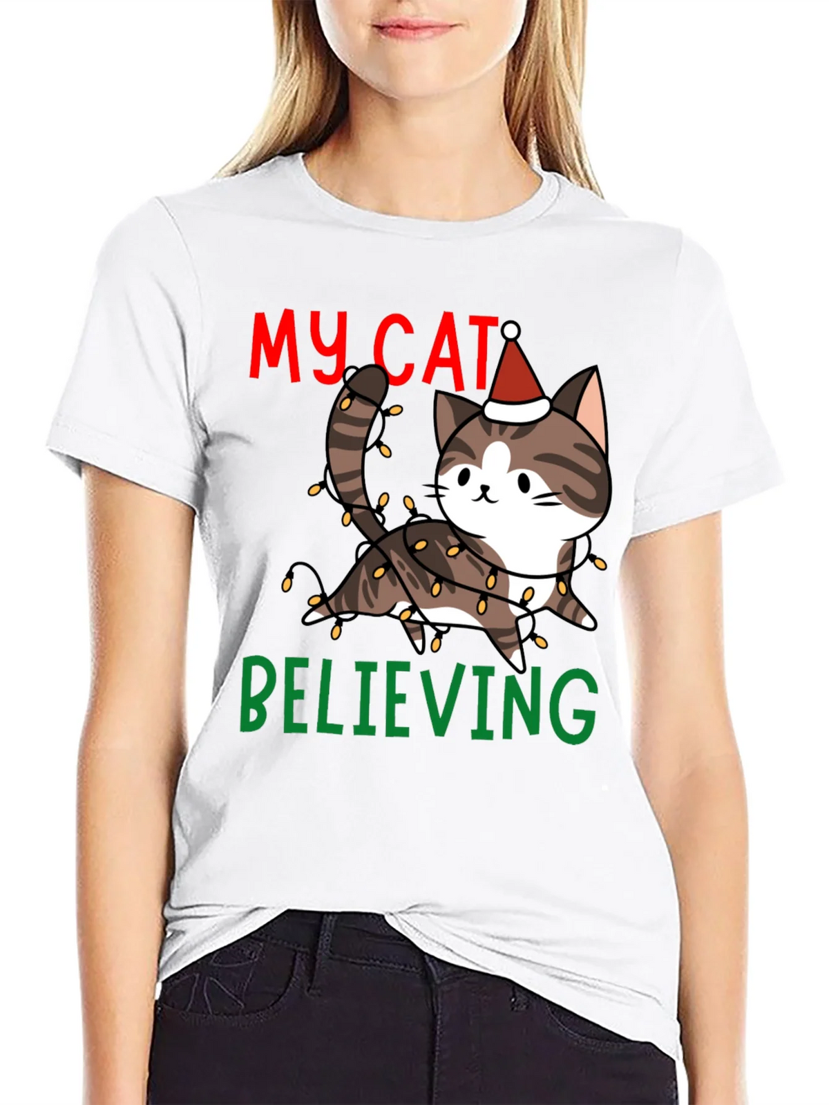 My Cat Believing Christmas T-Shirt