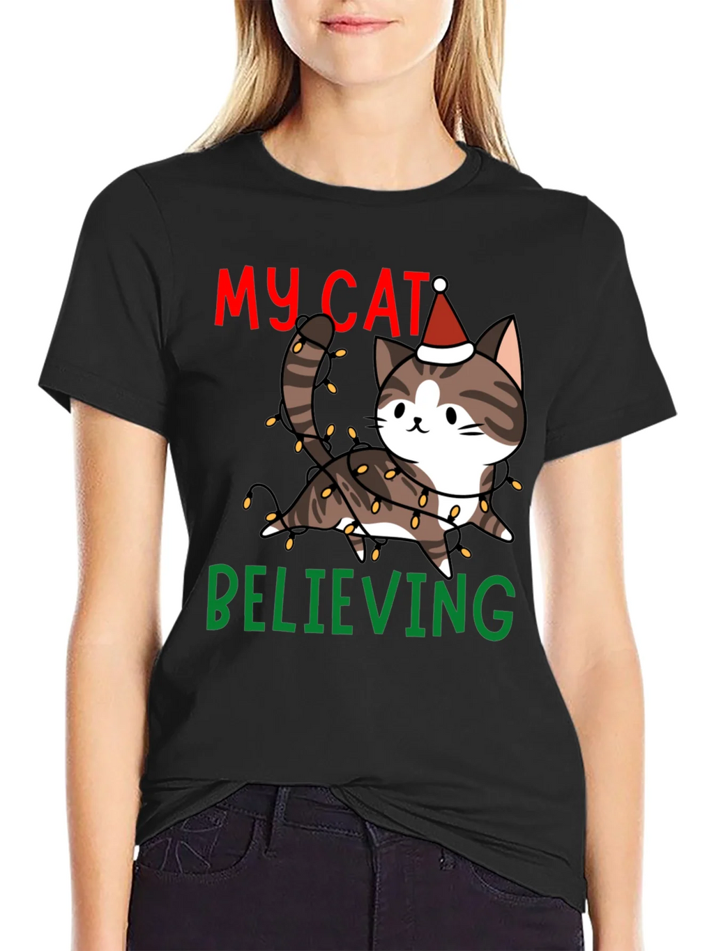 My Cat Believing Christmas T-Shirt