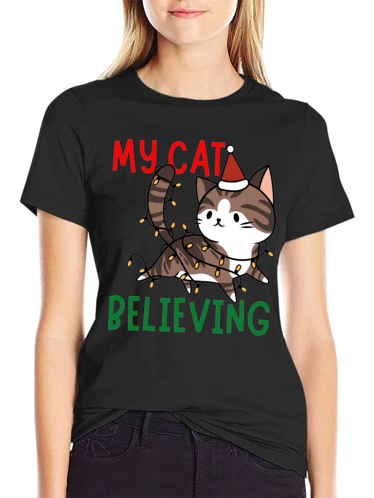 My Cat Believing Christmas T-Shirt