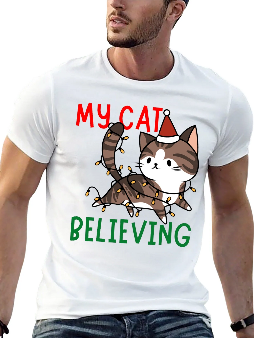 My Cat Believing Christmas T-Shirt