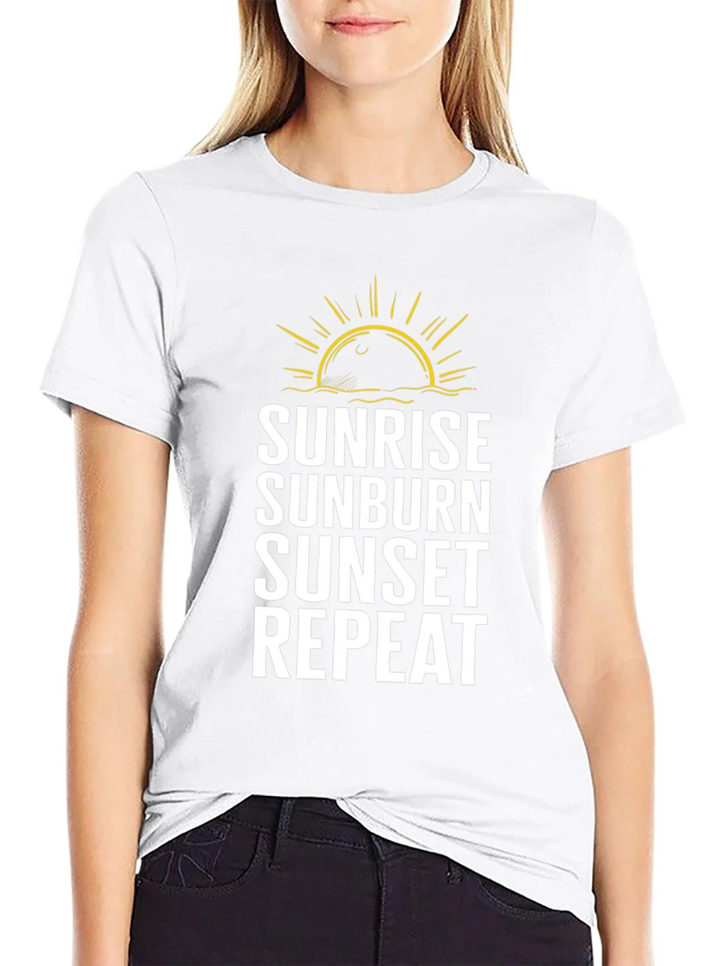 Sunrise Sunburn Sunset Repeat Graphic Tee product image 4