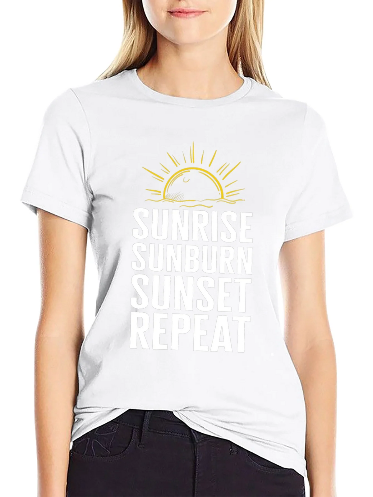 Sunrise Sunburn Sunset Repeat Graphic Tee product image 4