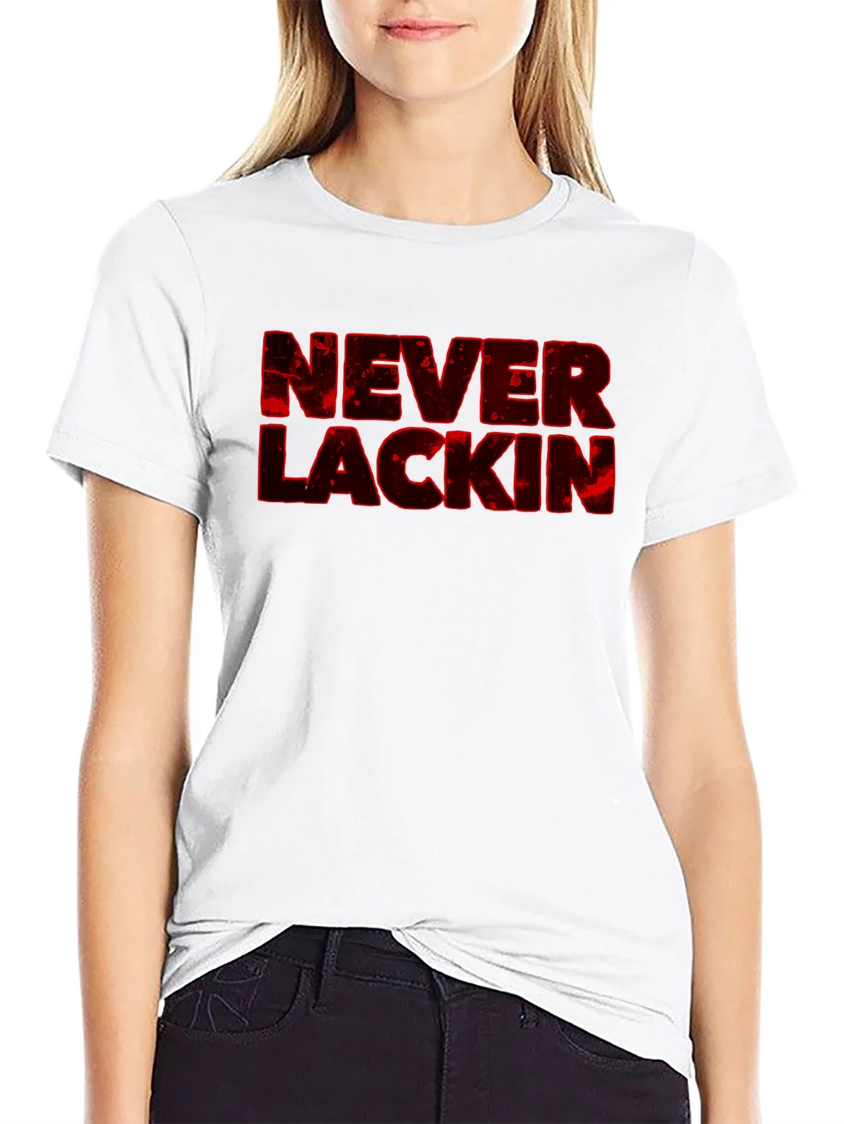 Never Lackin Graphic Print Black T-Shirt product image 8