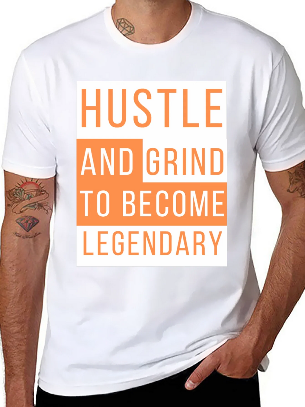 Hustle & Grind Legendary Black T-Shirt product image 7