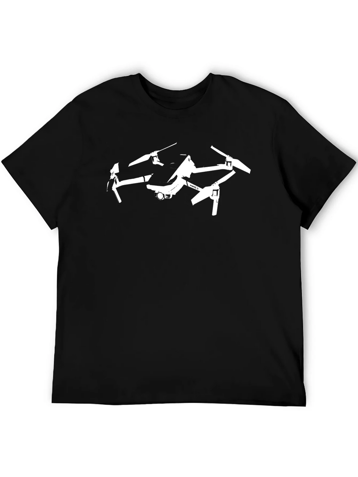 Drone Graphic Tee - Black Cotton Blend T-Shirt product image 3