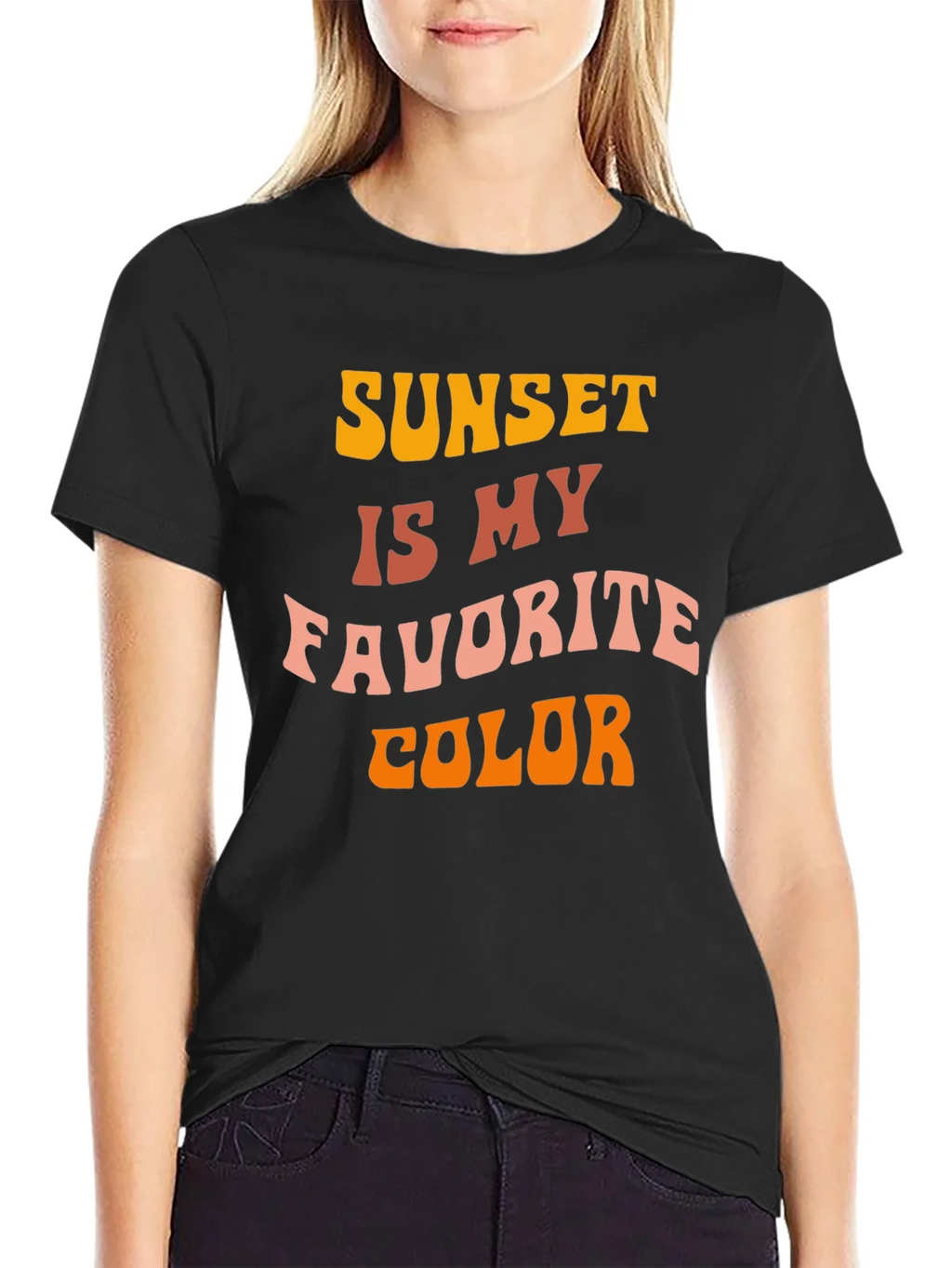 Sunset Is My Favorite Color Black T-Shirt product image 2