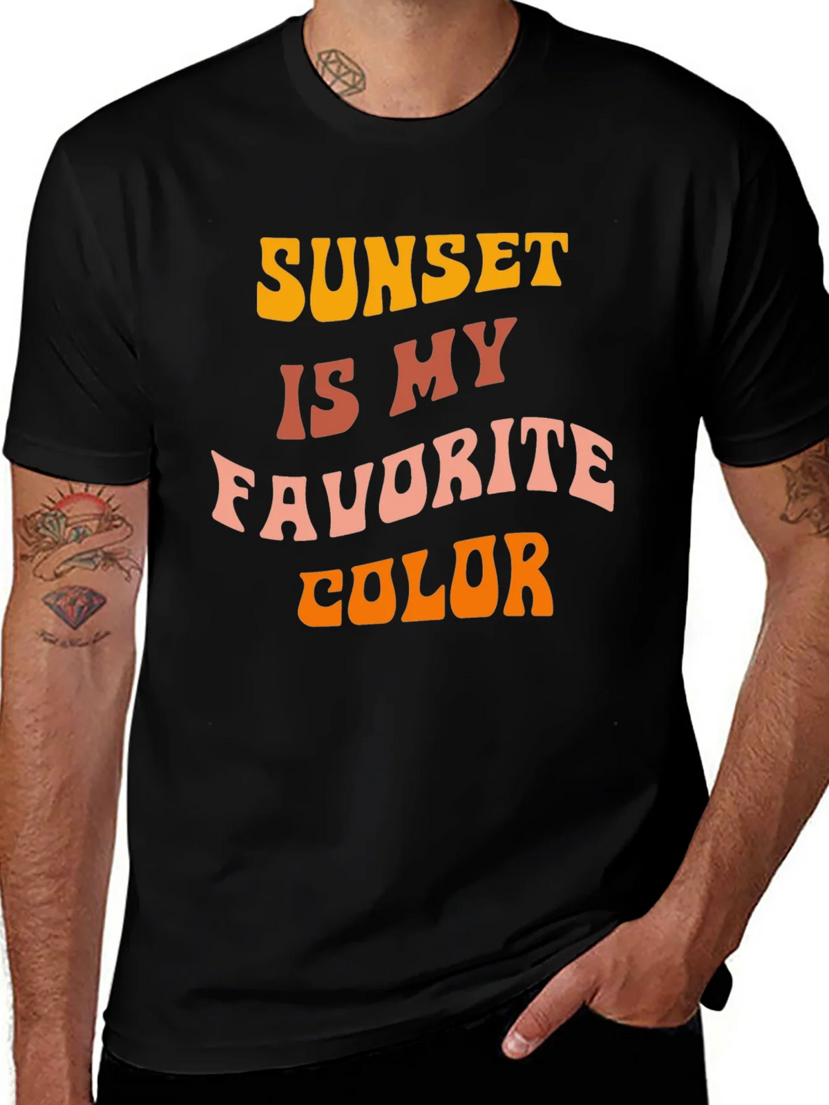 Sunset Is My Favorite Color Black T-Shirt product image 1