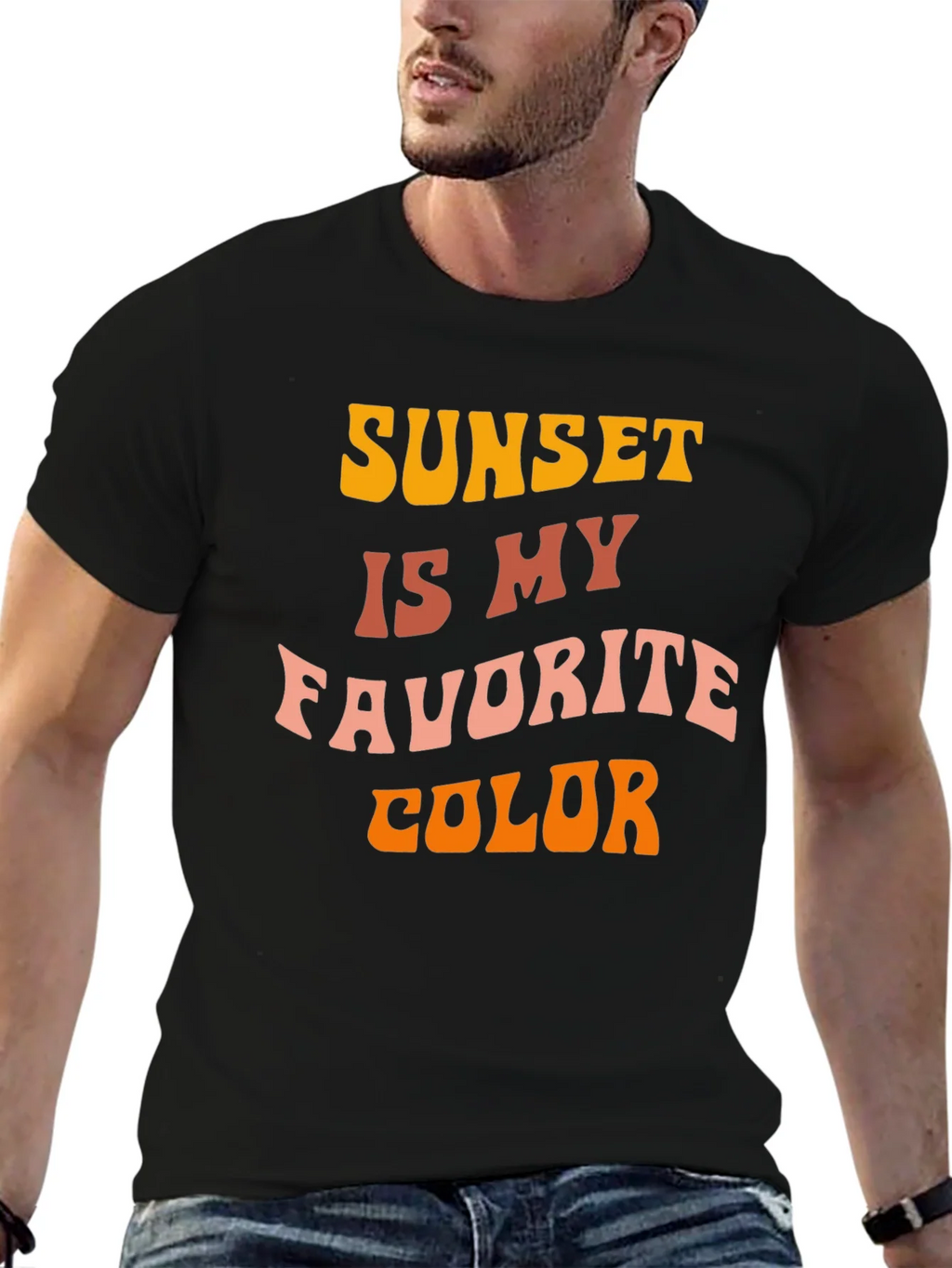 Sunset Is My Favorite Color Black T-Shirt product image 6