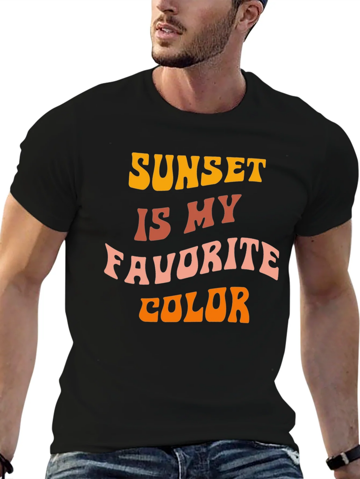 Sunset Is My Favorite Color Black T-Shirt product image 6