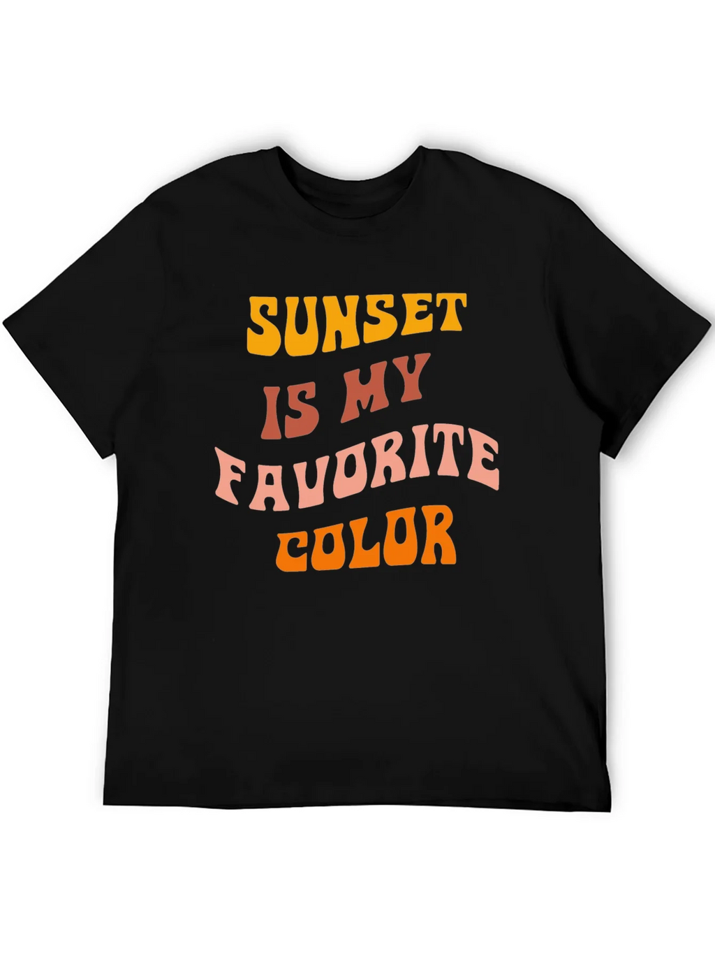 Sunset Is My Favorite Color Black T-Shirt product image 5