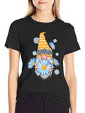 Daisy Gnome Graphic Tee - Whimsical Black T-Shirt product image 1
