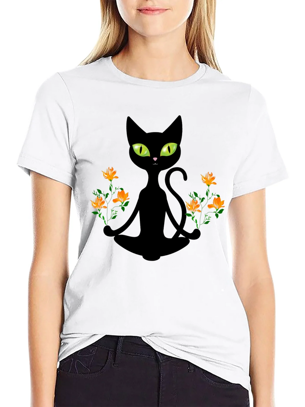 Meditating Cat Graphic Tee product image 8