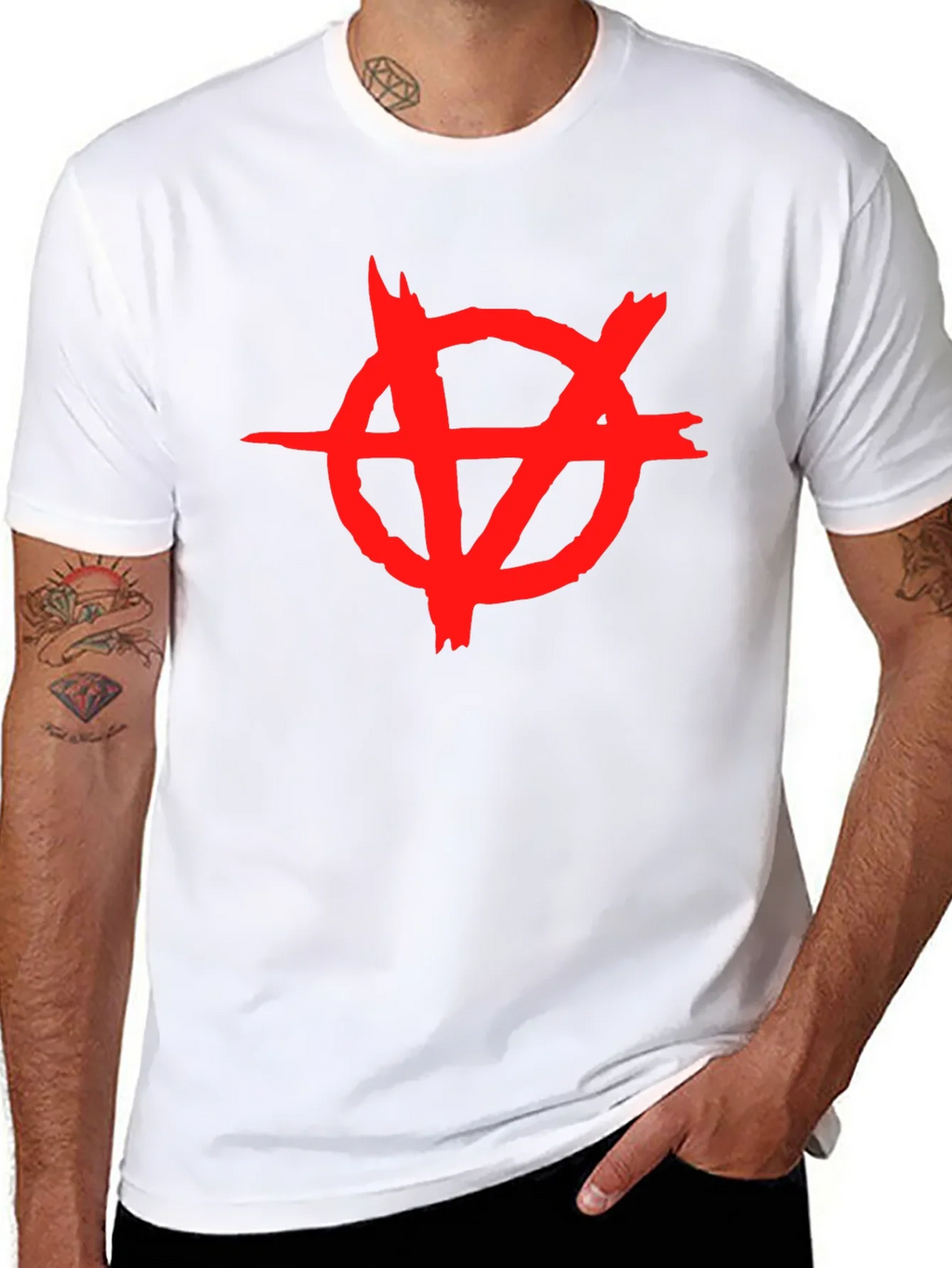 Anarchy Symbol Tee - Edgy Graphic Print Shirt product image 2