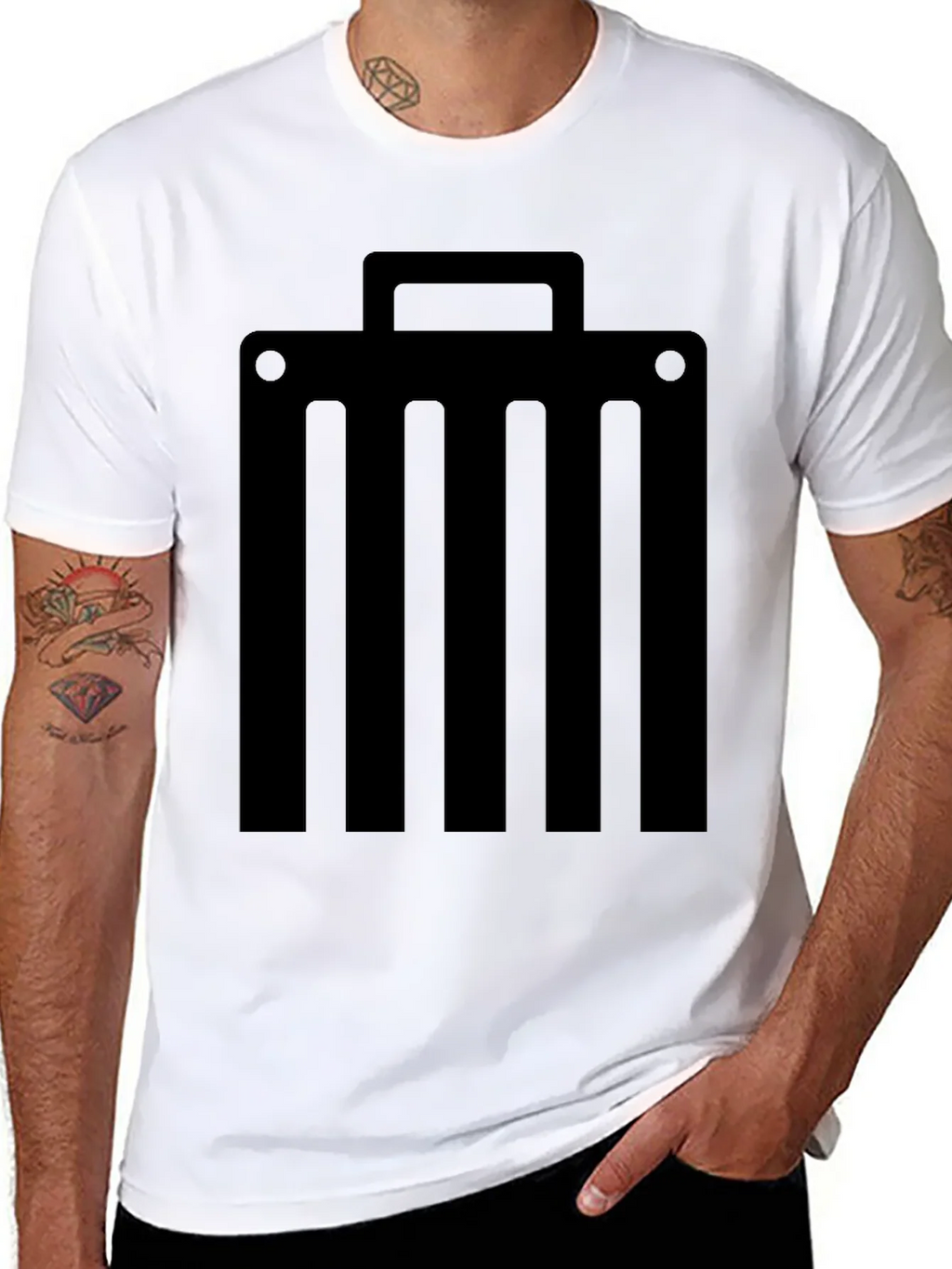 Abstract Briefcase Graphic T-Shirt product image 7