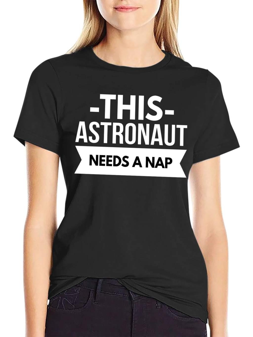 Astronaut Needs A Nap Black T-Shirt product image 2