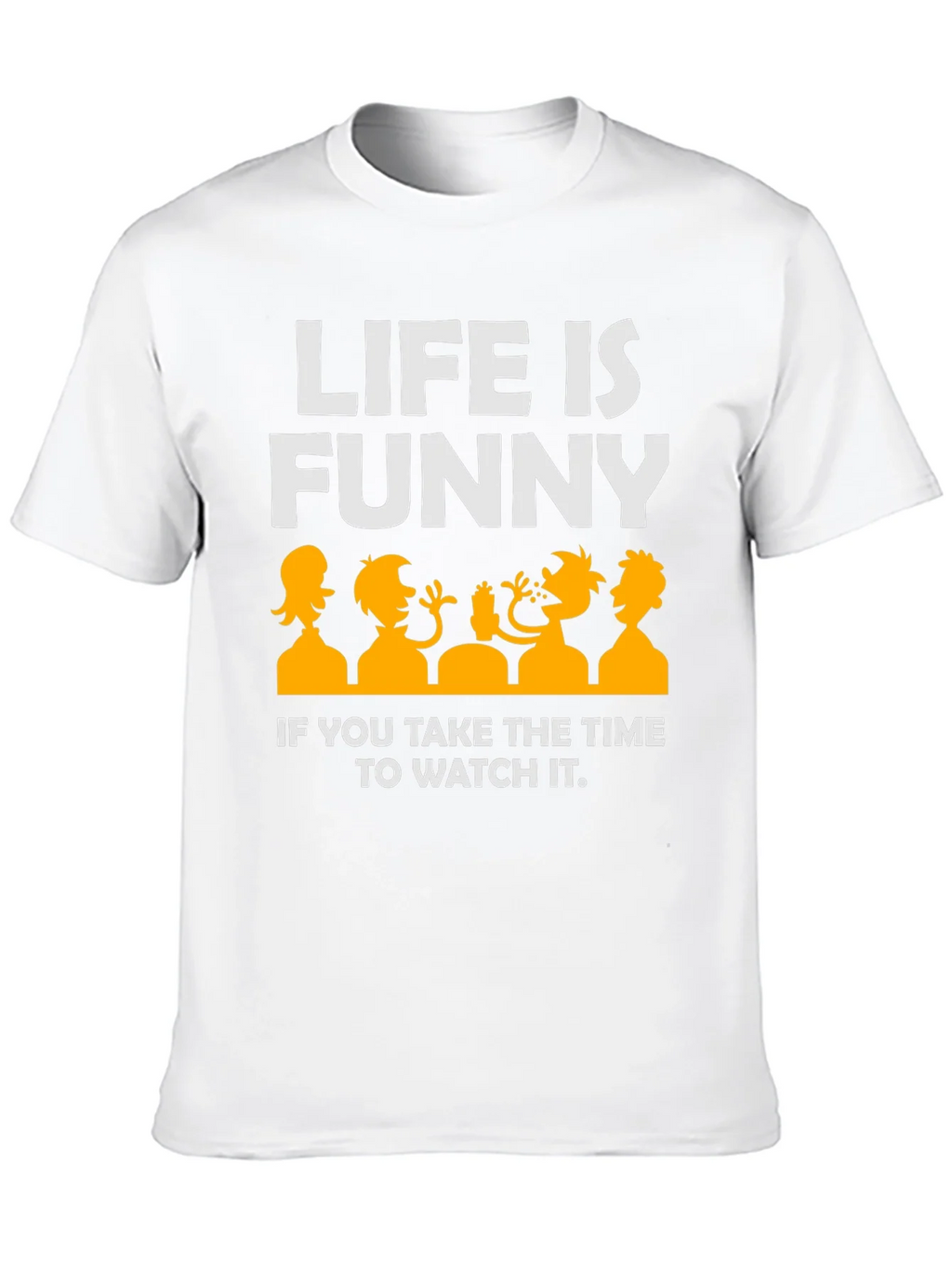 Life Is Funny Graphic T-Shirt - Black Crew Neck product image 9