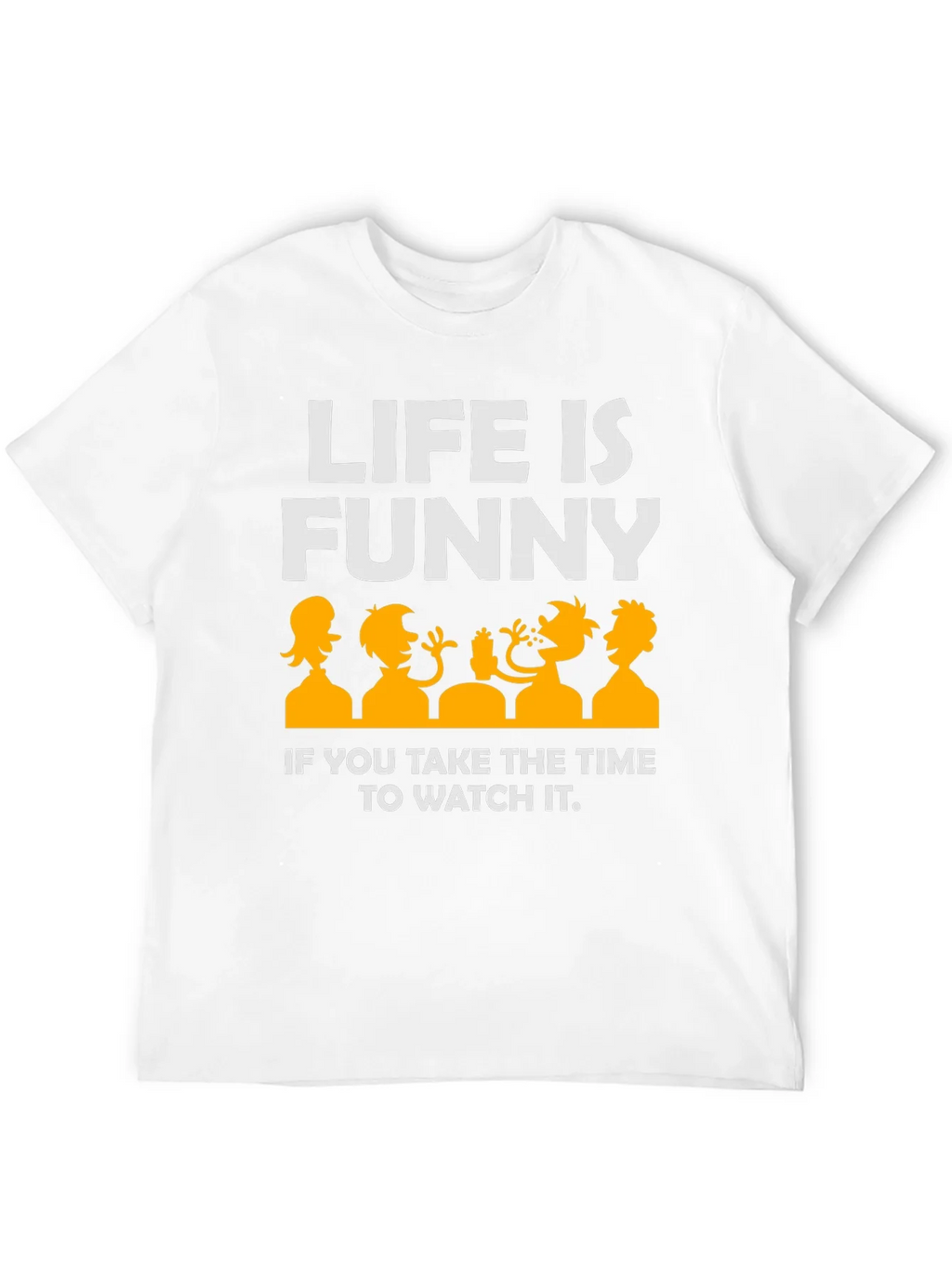 Life Is Funny Graphic T-Shirt - Black Crew Neck product image 11