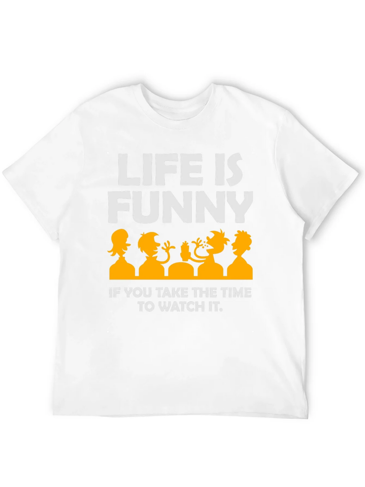 Life Is Funny Graphic T-Shirt - Black Crew Neck product image 11
