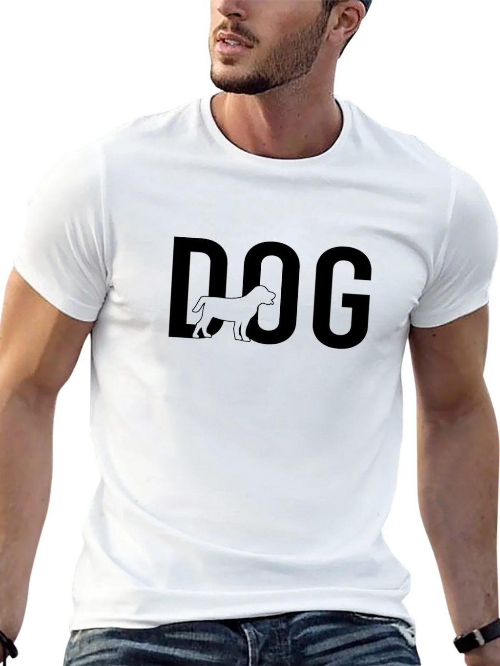 Dog Graphic Tee - Black Cotton T-Shirt product image 10