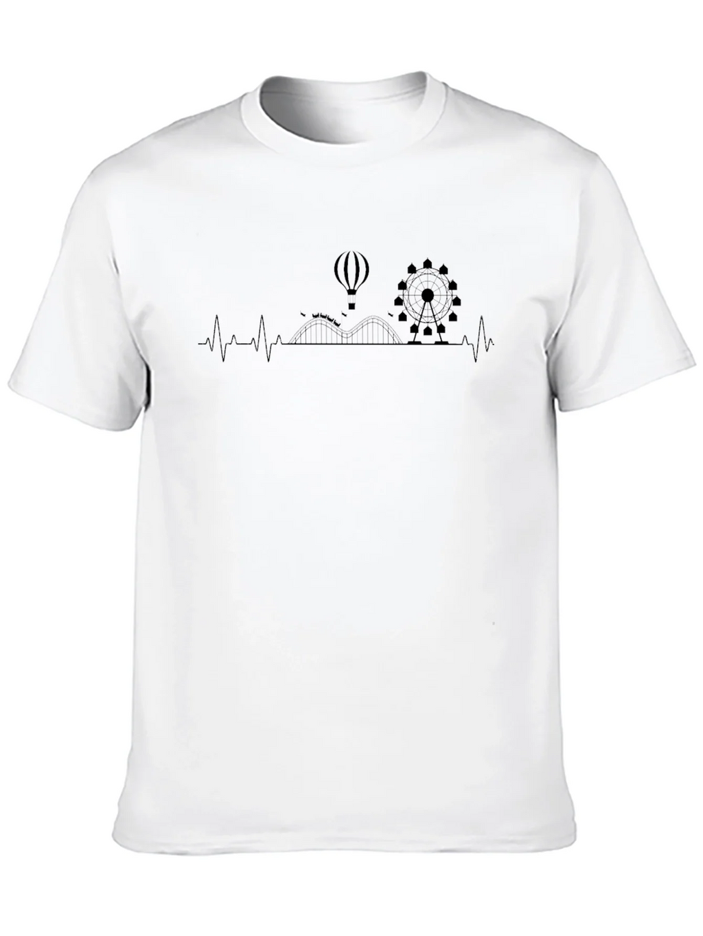 Amusement Park Heartbeat Graphic Tee - Black product image 9