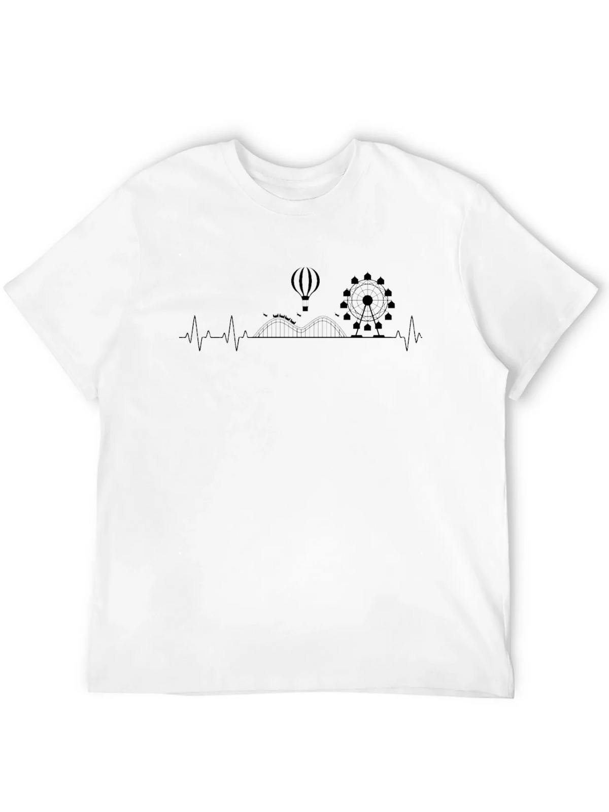 Amusement Park Heartbeat Graphic Tee - Black product image 11
