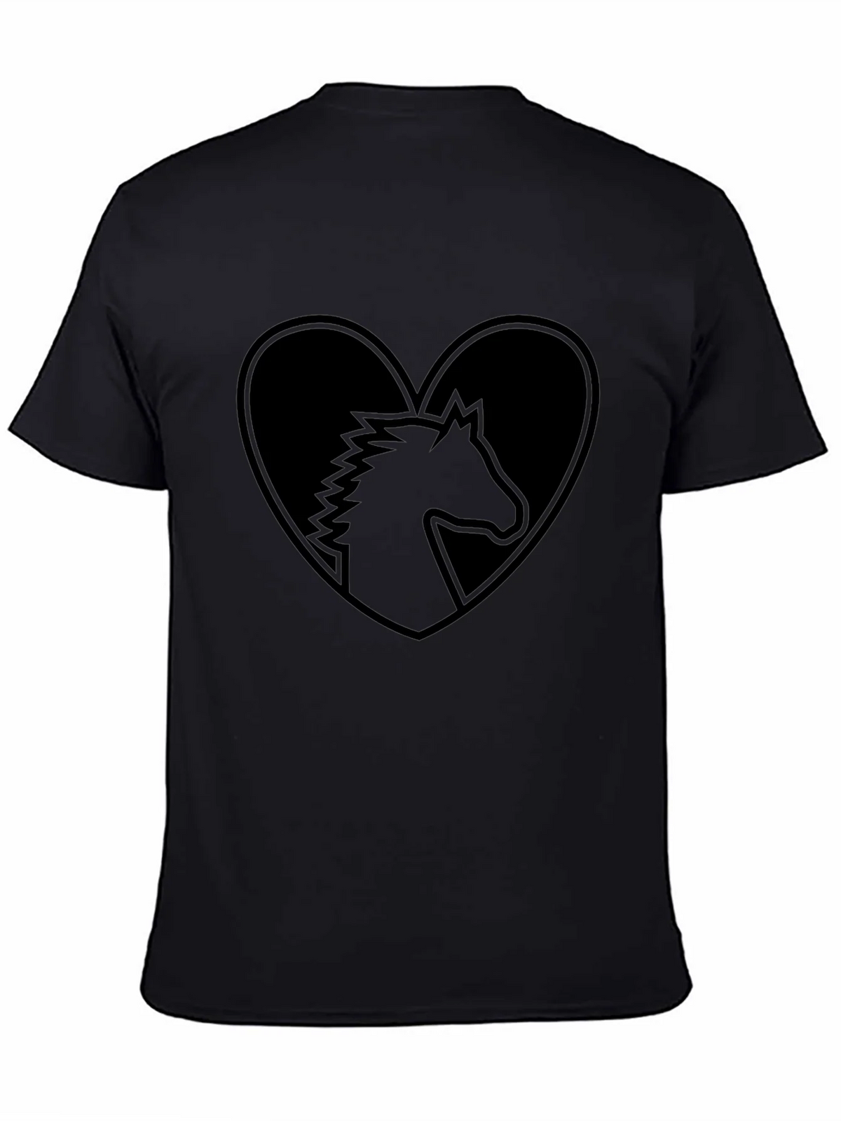 Horse Lover Tee - Heart Silhouette Graphic Shirt product image 4