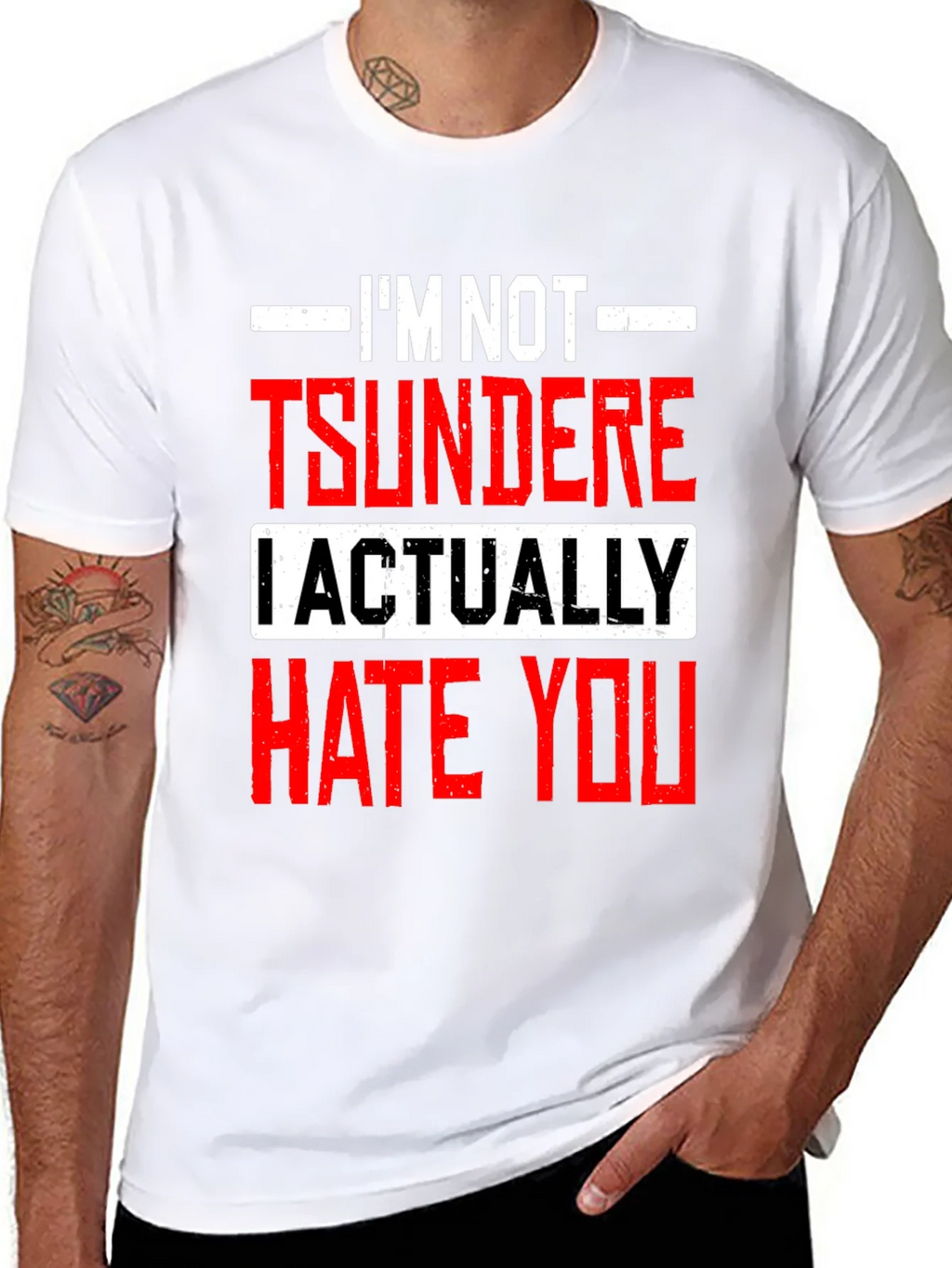 Im Not Tsundere I Actually Hate You Funny T-Shirt product image 7