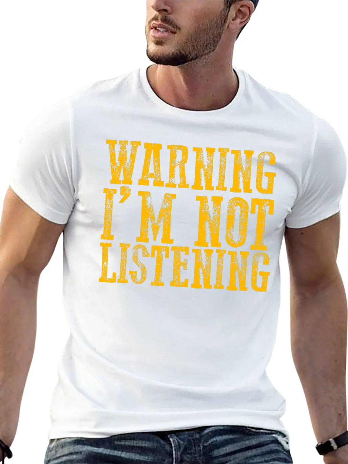 Warning Im Not Listening T-Shirt product image 6