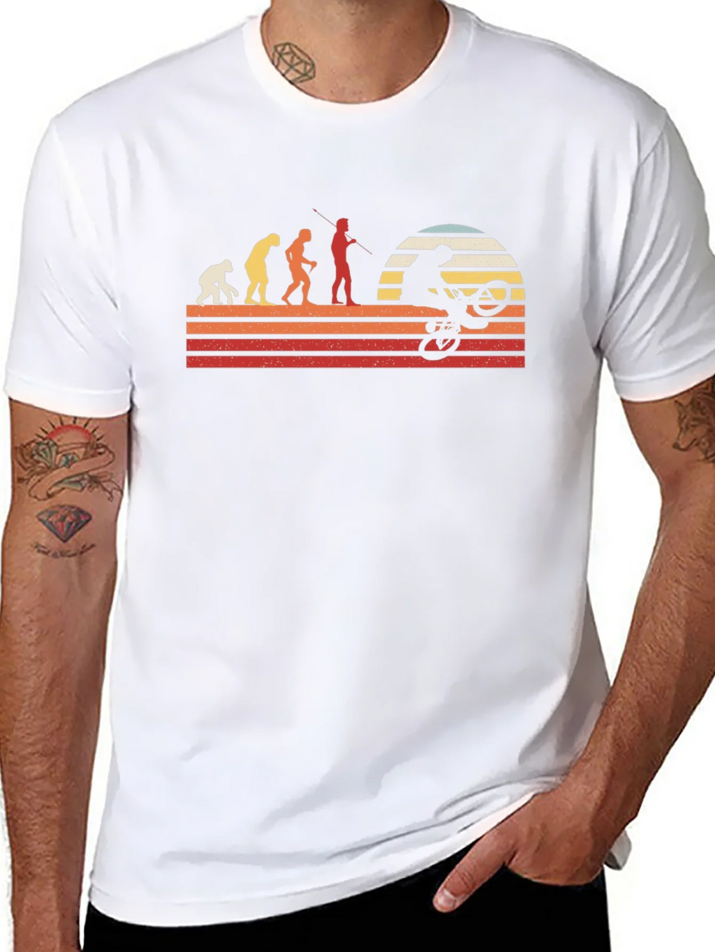 Evolution Mountain Biking Retro T-Shirt product image 2