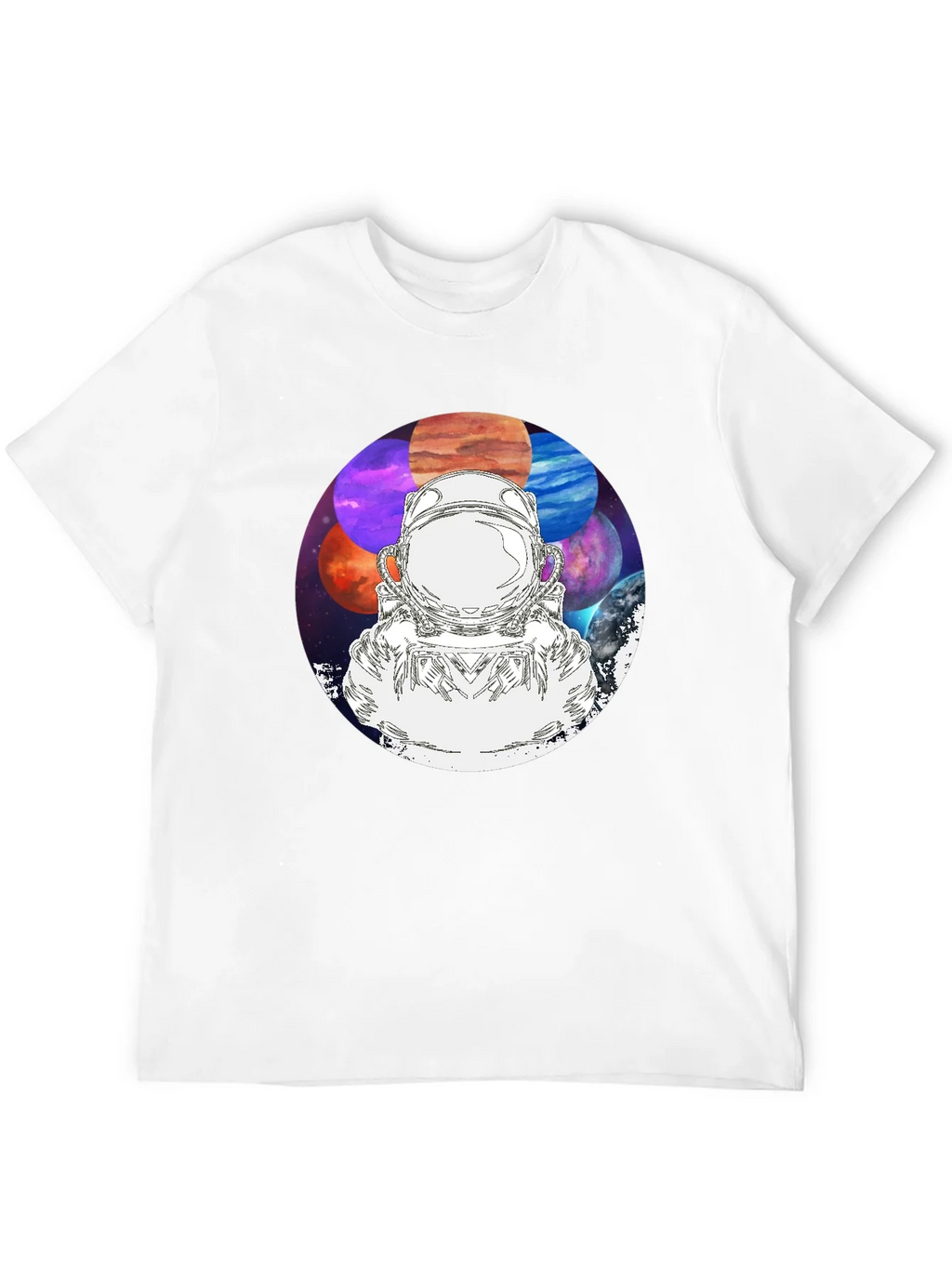 Astronaut & Planets Graphic Black T-Shirt product image 7