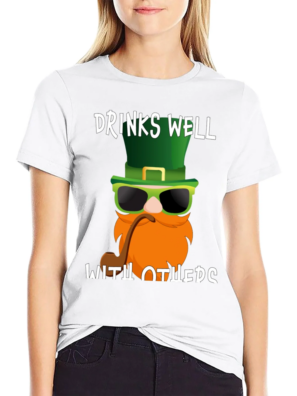 Drinks Well with Others St. Patricks Day T-Shirt product image 8